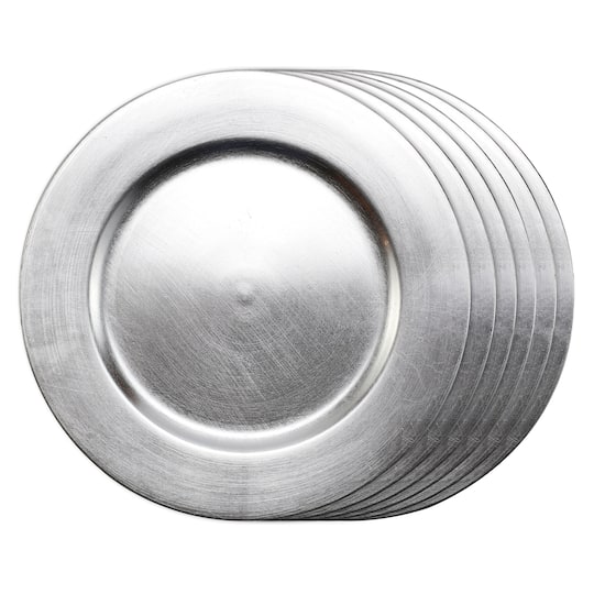 Silver Charger Set by Celebrate It™ 6ct.